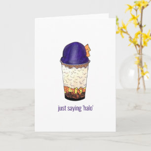 Bara att säga Hej Halo-Halo (Haluhalo) Dessert Kort