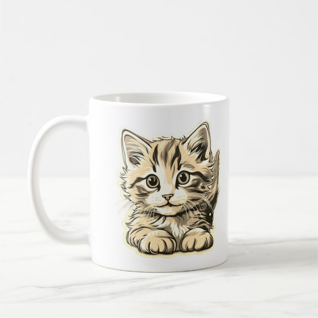Bara att vara en bedårande liten kattunge kaffemugg (Vänster)