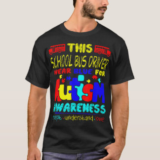 Bära av Buss-chaufförer, blå för autism T Shirt
