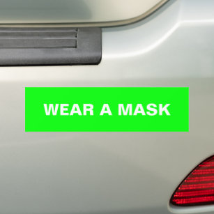 Bära av en mask, nyare grönt-minimalistisk bil bildekal
