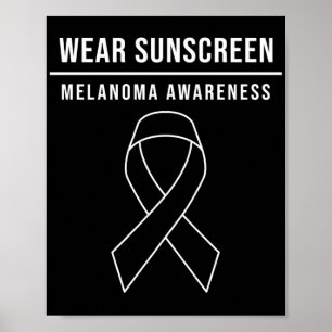 Bära av hudcancer Suncreen Melanoma Awareness Poster