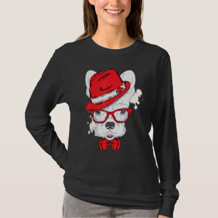 Bära av hund- och hundvalpar, av hatt och Fransk T Shirt