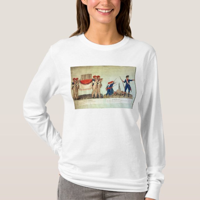 Bära av modellera av bastillen tee shirt (Framsida)