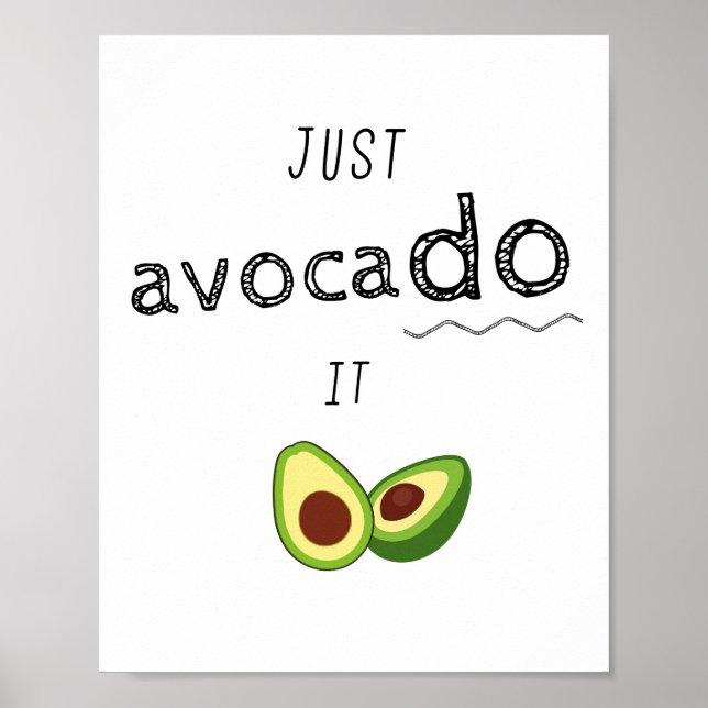 Bara AVOCADO - Keto-motivation Poster (Framsidan)