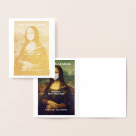 BARA BÄRA ETT MASK MONA LISA-guldkort Folierat Kort