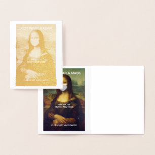 BARA BÄRA ETT MASK MONA LISA-guldkort Folierat Kort