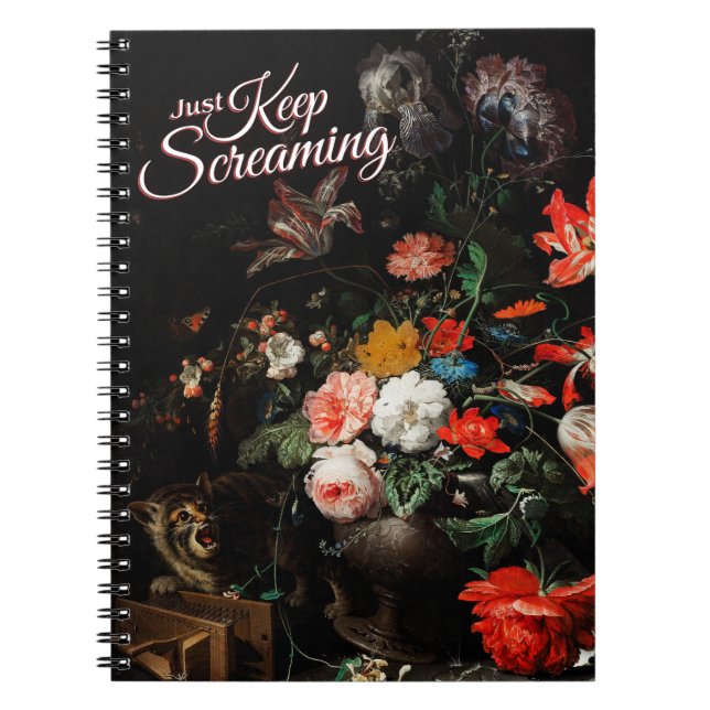 Bara Behålla Screaming Anteckningsbok (Framsidan)