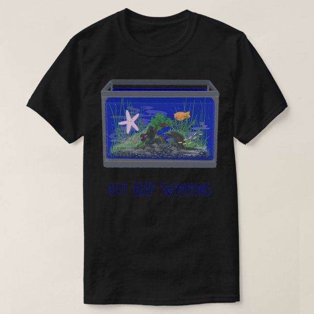 Bara Behålla simming 1 T Shirt (Design framsida)