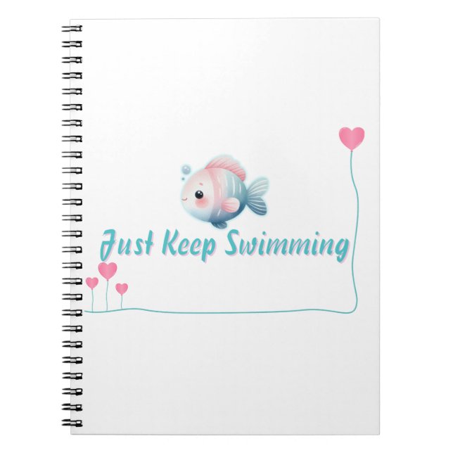 Bara Behålla Swimming Axolotl Anteckningsbok (Framsidan)