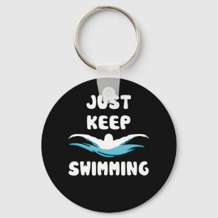 Bara Behålla Swimming - lustig Simma Sport Swimme Nyckelring