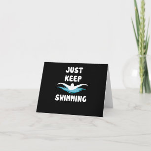 Bara Behålla Swimming - Lustigt Simma Sport Swimme Kort