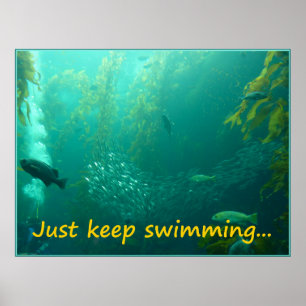 Bara Behålla Swimming Poster
