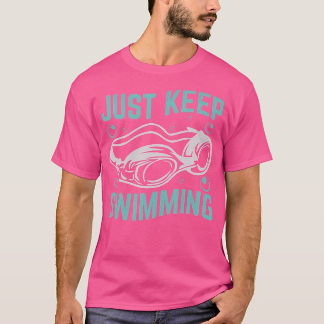 Bara Behålla Swimming T Shirt (Framsida)