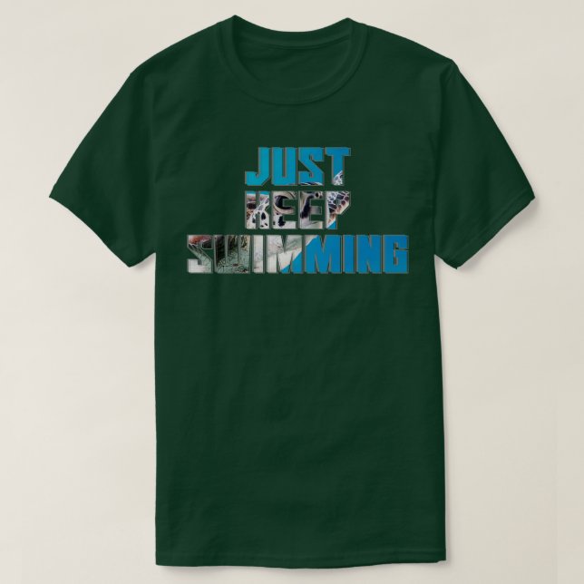 Bara Behålla Swimming T Shirt (Design framsida)