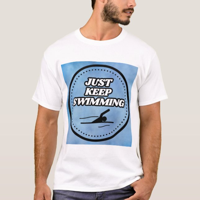 Bara Behålla Swimming T Shirt (Framsida)