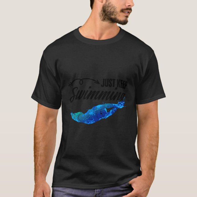 Bara Behålla Swimming Vatten sport Swimming Team S T Shirt (Framsida)
