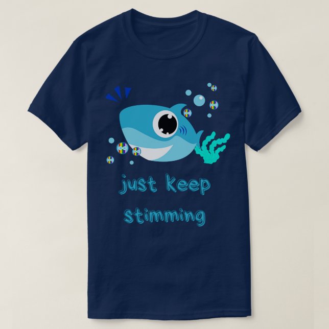 Bara behållans stimulerande autism t shirt (Design framsida)