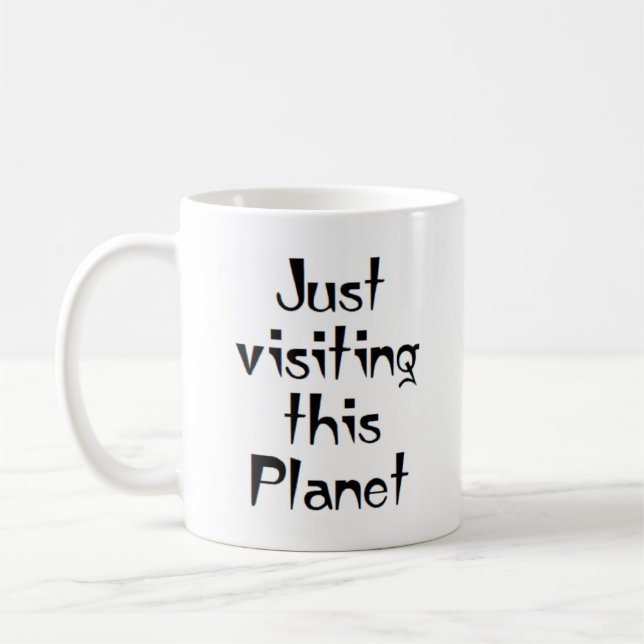 Bara besöka planeten kaffemugg (Vänster)