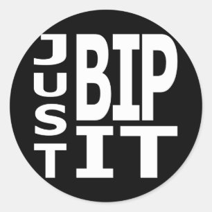 Bara BIP IT IT Runt Klistermärke
