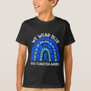 Bära blå för Ataxi Telangiectasia Awareness 2 T Shirt