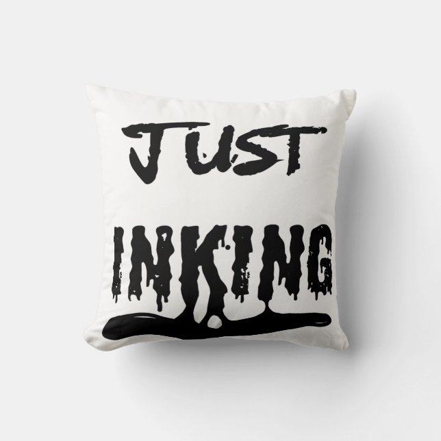 Bara bläckar Svart Bläck Typografi Konstnär Kudde (Framsida)