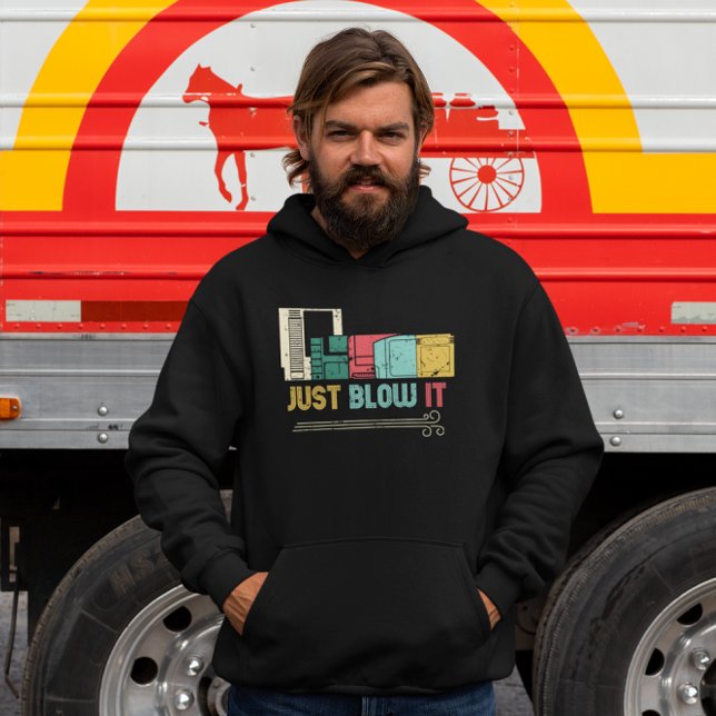 Bara blåsa den - Retro Gamer Hoodie (Skapare uppladdad)