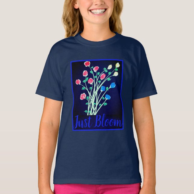 Bara Bloom Typography T Shirt (Framsida)