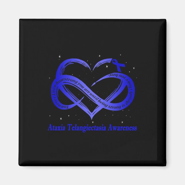 Bära Blue för Ataxi Telangiectasia Awareness Warr Magnet (Framsidan)