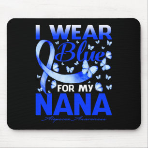 Bära Blue för min Nana Alopecia Awareness Butterfl Musmatta