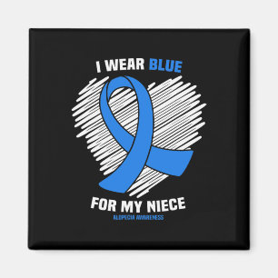 Bära Blue för min niece Alopecia Awareness Magnet