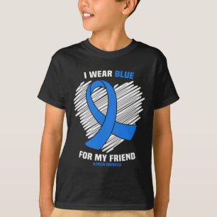 Bära Blue för min vän Alopecias medvetenhet T Shirt