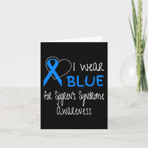 Bära Blue for Sjograns syndrom - medvetandehöjande Kort