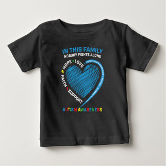 Bära Blue Heart Puzzle Biet Family Fight Autism T Shirt