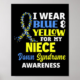 Bära Blue och Gult för min systoliska nedsyndrom A Poster
