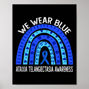 Bära Blue Rainbow for Ataxi Telangiectasia Awaren Poster