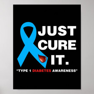 Bara bota det blåa medvetandet om diabetes typ 1 poster