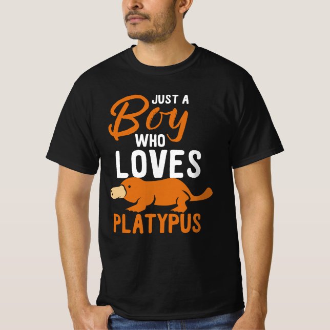 Bara Boy Girl Kärlek Platypus T Shirt (Framsida)