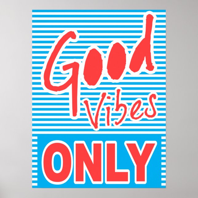 Bara bra vibes, typografi, inspiration poster (Framsidan)