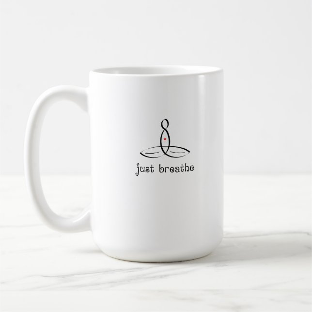 Bara Breathe - Black Finare stil Kaffemugg (Vänster)