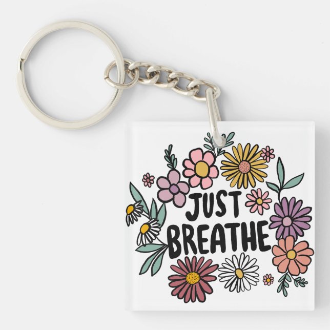 BARA BREATHE Blommigt Cute Daisy Hand Drawn (Framsidan)