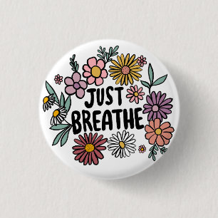 BARA BREATHE Blommigt Cute Daisy Hand Drawn Knapp