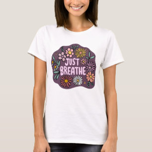 BARA BREATHE Blommigt Cute Daisy Hand Drawn T Shirt
