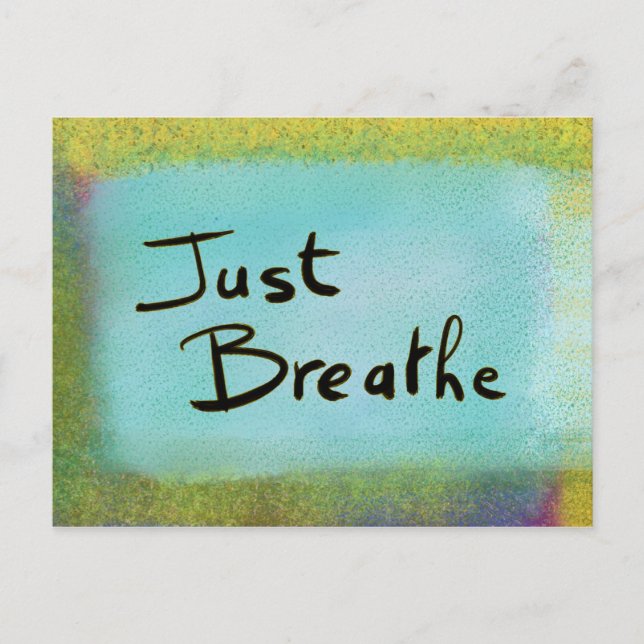 Bara Breathe Blue Vykort (Framsida)