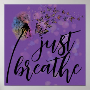 Bara Breathe Butterflies Poster