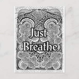 Bara Breathe - Calming Mandala-Inspired Vykort