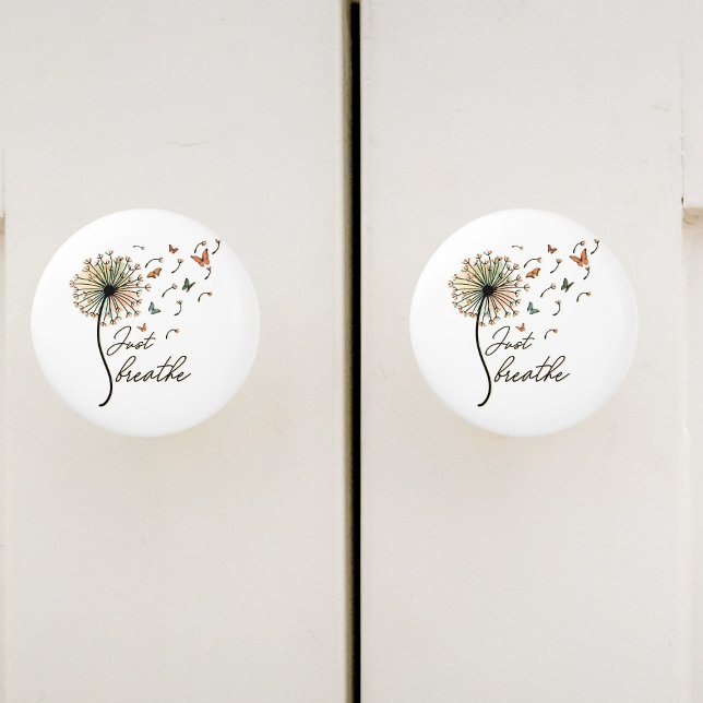 Bara Breathe Dandelion med Butterflies Knopp (Skapare uppladdad)