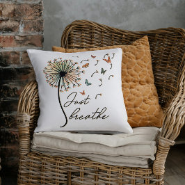 Bara Breathe Dandelion med Butterflies Kudde