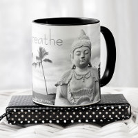Bara Breathe Hawaii Buddha Black White Photo