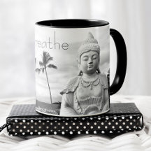 Bara Breathe Hawaii Buddha Black White Photo
