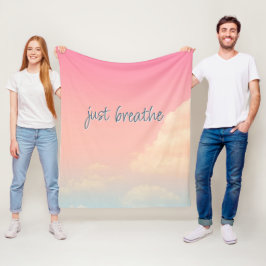 BARA BREATHE Life Citote Rosa Himmel Clouds Modern Fleecefilt